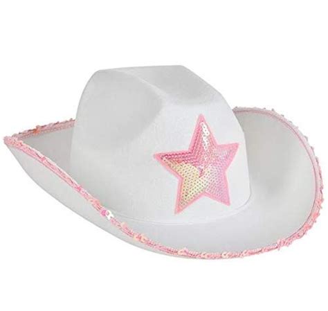 Rhode Island Novelty HACOWWP White Felt Cowgirl Hat with ... https://www.amazon.co.uk/dp ...