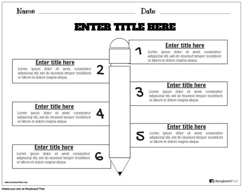 Landscape Pencil Based Tier List Worksheet Design