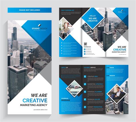 Corporate Trifold Brochure Template Design 695746 Vector Art at Vecteezy