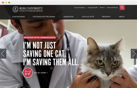 Ross University School of Veterinary Medicine Website on Behance