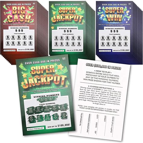 Amazon.com: 30 Pack Fake Lottery Tickets and Scratch Off Cards, Gag ...