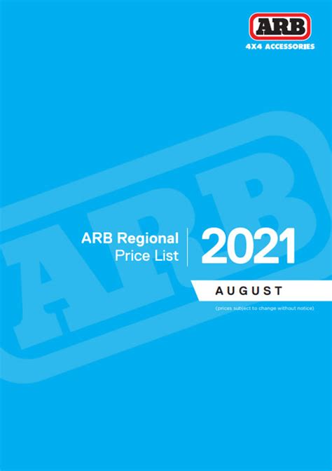 ARB Price List - Nowra 4WD & Outdoor