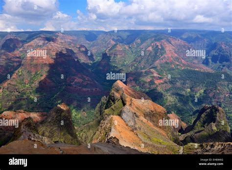 Waimea Canyon from Waimea Canyon Lookout, Kauai, Hawaii, USA Stock ...