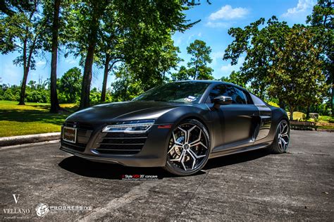 Gorgeous Black Audi R8 on Contrasting Chrome Rims — CARiD.com Gallery