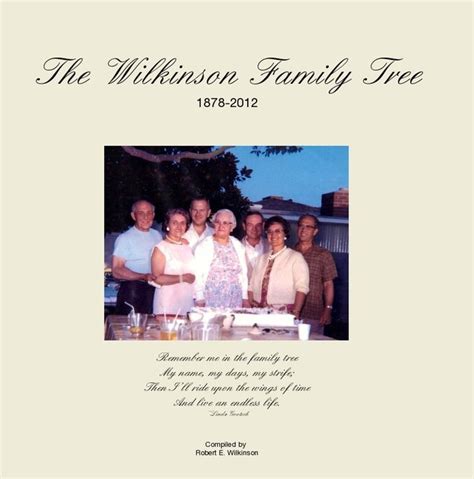 The Wilkinson Family Tree 1878-2012 Ebook by Compiled by Robert E ...