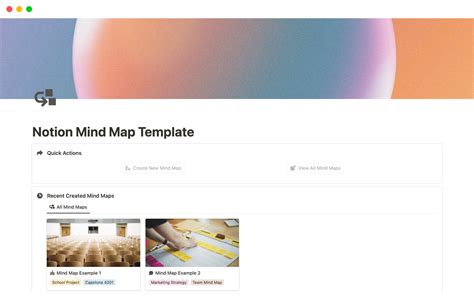 Galeria de modelos do Notion — Mind Map