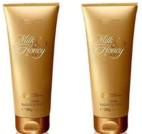 Oriflame Sweden Milk & Honey Gold Smoothing Sugar Scrub Pack OF 2 Scrub ...