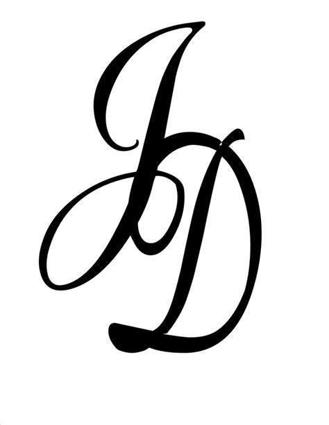 JD Monogram | Logo design love, J tattoo, Tattoo lettering