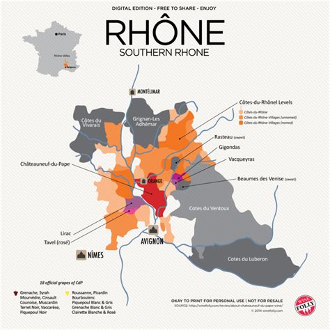 Northern Rhone Wine Region Map