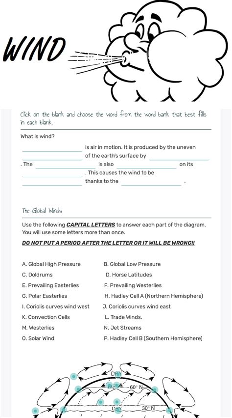 Global Wind Patterns Worksheet - Zipworksheet.com