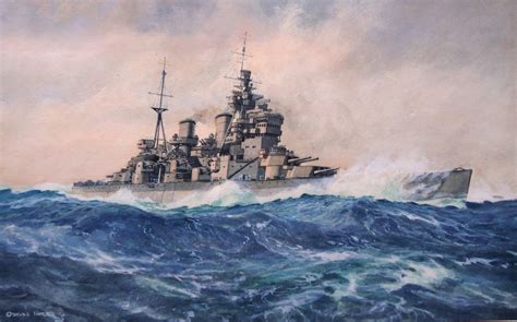 HMS KING GEORGE V IN A LIVELY SEA; early 1941 - Maritime Originals