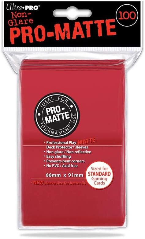 Ultra Pro 84516 Standard Pro Matte Card Sleeves 100 Pack-Red, Protective Sleeves - Amazon Canada