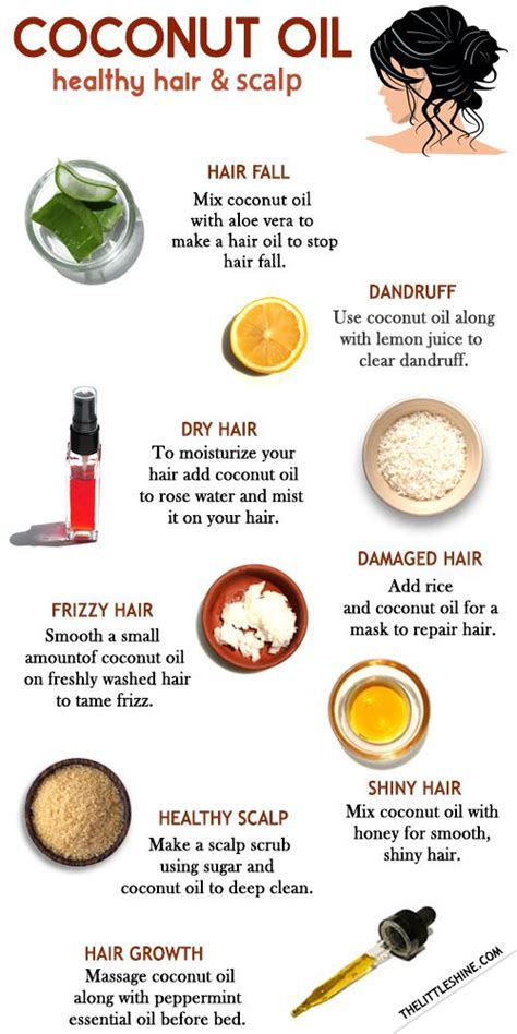 10 Benefits and ways to use coconut oil for healthy hair and scalp - The Little Shine | Healthy ...