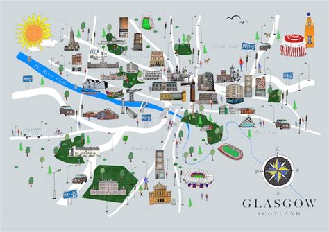 Glasgow Map | Etsy UK