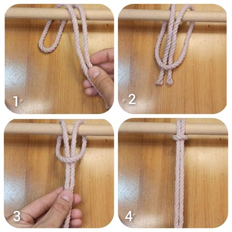 How To Tie a Macrame Lark’s Head Knot – macraming