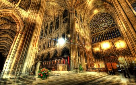 Download HDR Architecture Altar Religious Notre-Dame De Paris HD Wallpaper