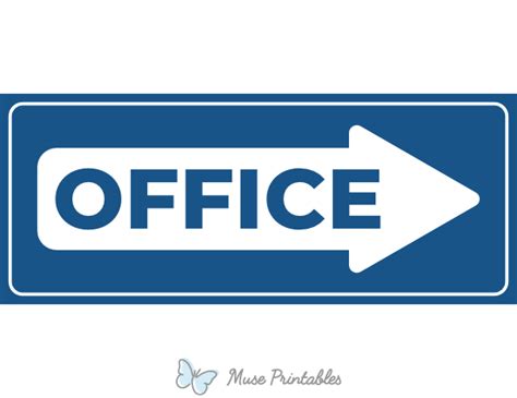 Printable Office Right Arrow Sign