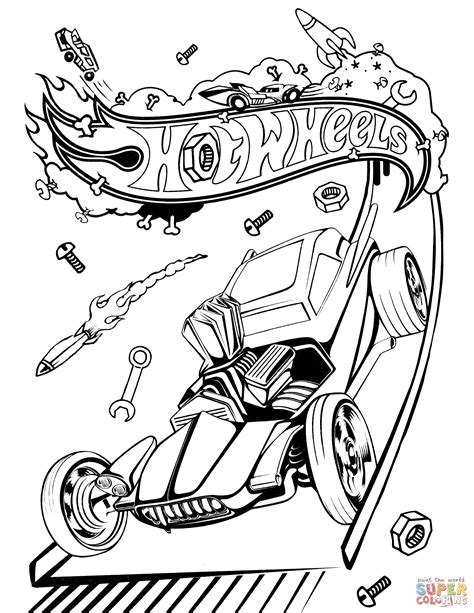 Hot Wheels coloring page | Free Printable Coloring Pages