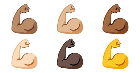 💪 Flex Emojis 💪🏻 💪🏼 💪🏽 💪🏾 💪🏿