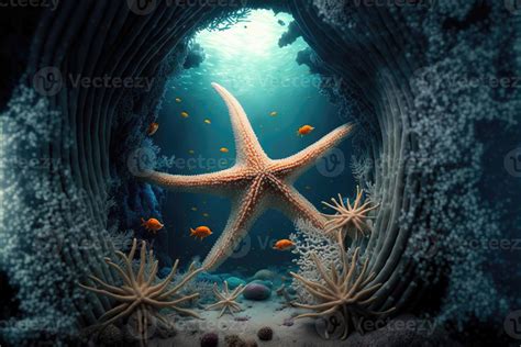 The starfish and their underwater habitat. 21983867 Stock Photo at Vecteezy