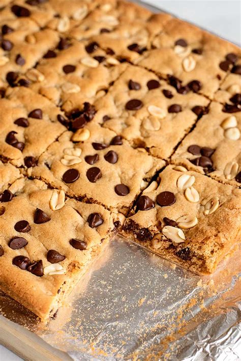 Peanut Butter Cookie Bars - Homemade Hooplah