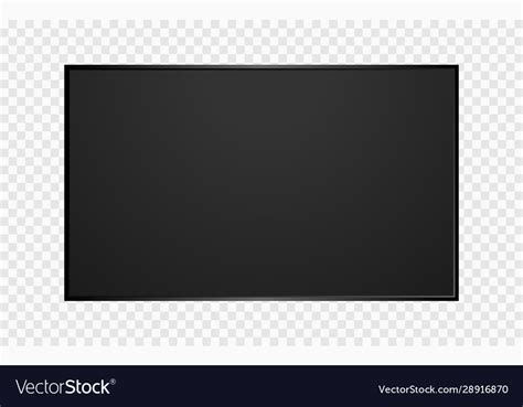 Tv screen blank on transparent background modern Vector Image