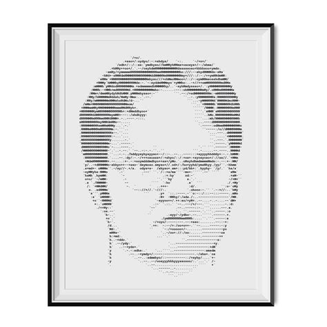 Pam's ASCII Art Project Dwight Schrute Face Poster 18 x 24 - Walmart.com