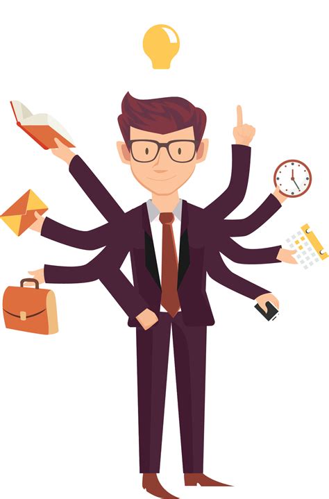 Download Busy Business People Entrepreneurship Job Employment Cartoon Clipart PNG Free ...