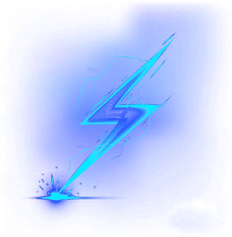Blue Lightning Bolt PNG