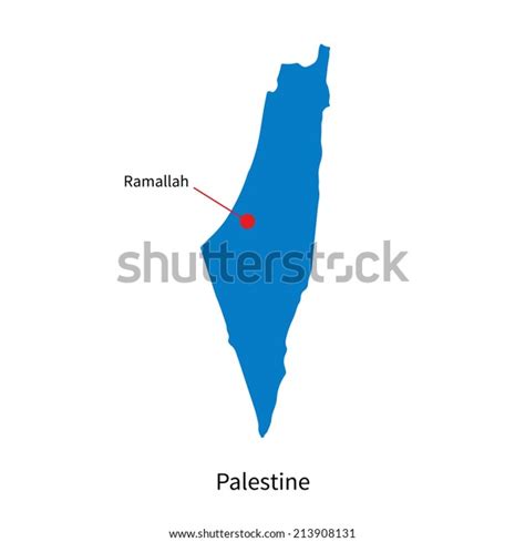 Detailed Vector Map Palestine Capital City Stock Vector (Royalty Free) 213908131 | Shutterstock