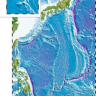 Shaded relief map of the Philippine Sea plate and the location of the... | Download Scientific ...