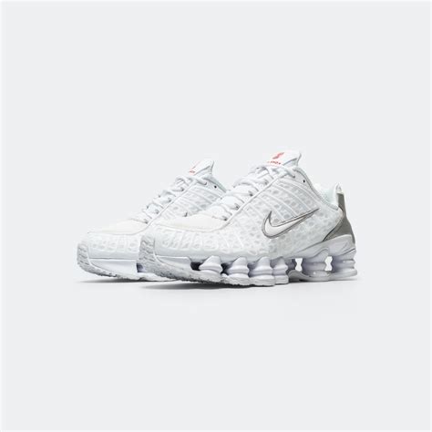 Nike Womens Shox TL - White/Metallic Silver-Max Orange | UP THERE