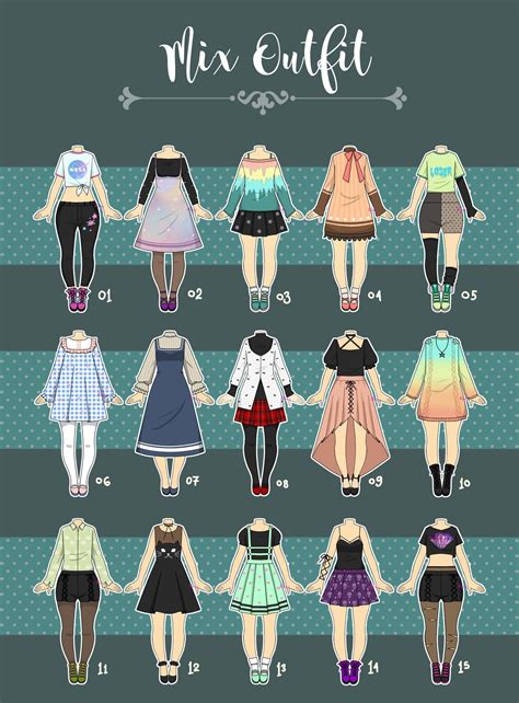 (CLOSED) Casual Outfit Adopts 07 by Rosariy on DeviantArt | Drawing anime clothes, Fashion ...