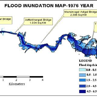 Flood Inundation Map of Adyar River on the Year 1976. | Download Scientific Diagram