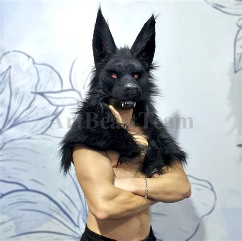 Werewolf Yellow EYES Headdress YELLOW EYES Black Werewolf - Etsy | Werewolf mask, Wolf headdress ...