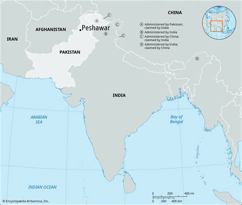 Peshawar On Political Map Of India - Floria Anastassia