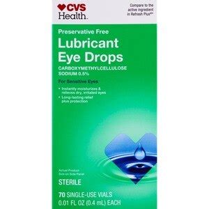 CVS Health Preservative-Free Lubricant Eye Drops, 70 CT