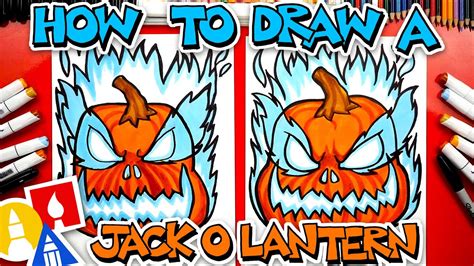 How To Draw A Scary Jack-O-Lantern - YouTube