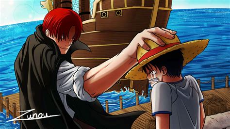 Shanks Giving Luffy His Hat - WORDBLOG