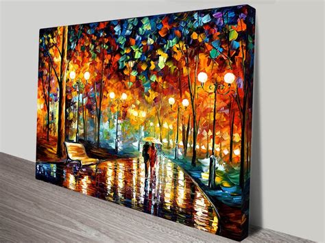 Rain Rustle Leonid Afremov Canvas Art Print