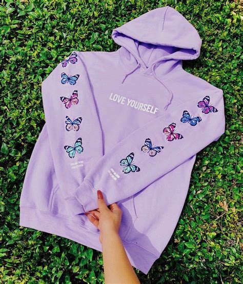 Love Yourself Broken Butterfly Hoodie - Purple | Yours Truly Clothing | Yours truly clothing ...