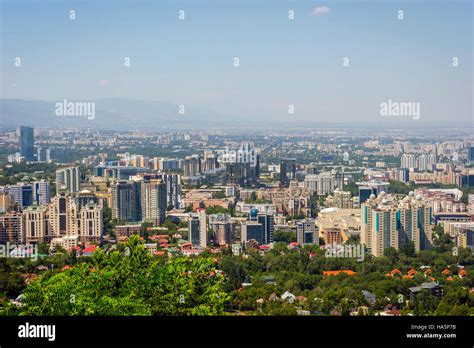 View over Almaty skyline, Kazakhstan Stock Photo - Alamy