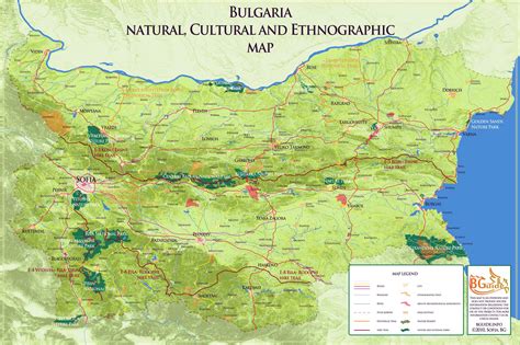 Detailed nature parks map of Bulgaria. Bulgaria detailed nature parks ...