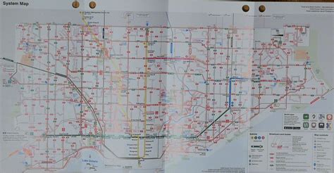 TTC Ride Guide Map 2023 Lite Winter Toronto Canada Subway Bus Public ...