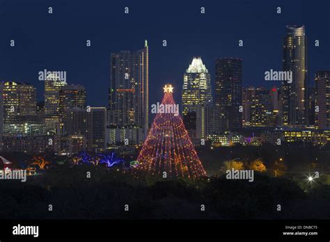 The Trail of Lights and the Zilker Park Christmas Tree are lit up in ...