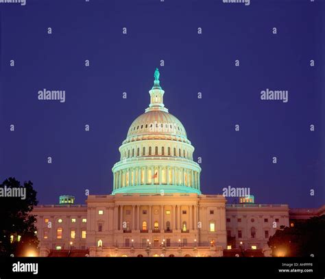 U S Capitol Building at night Washington D C Stock Photo - Alamy