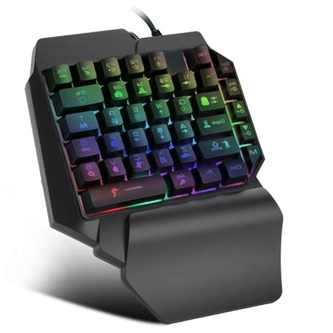 One-Handed RGB Mechanical Gaming Keyboard, Half Keyboard Gaming Keypad ...