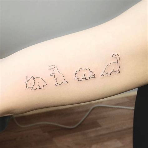 dinosaur tattoo in 2020 | Trendy tattoos, Tattoos, Small tattoos