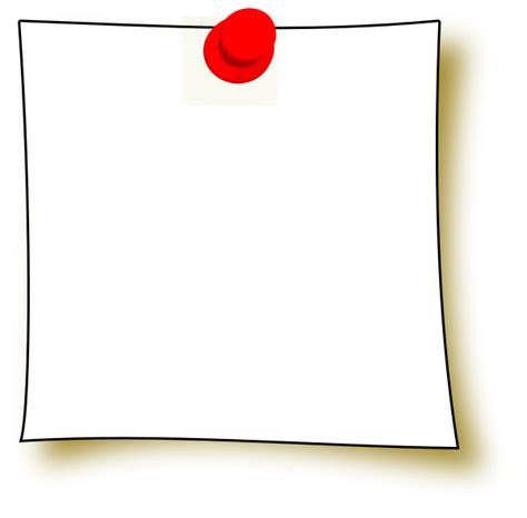 Sticky Note Outline Clip Art at Clker.com - vector clip art online, royalty free & public domain