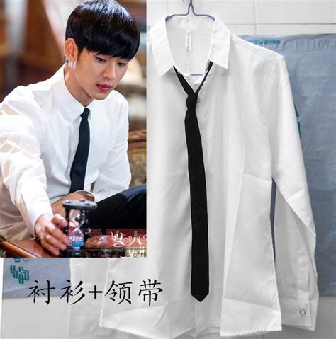 Spring Suit Bottoming Tie Shirt Men's Korean-Style Slim-Fit White Collar Long-Sleeved Shirt ...